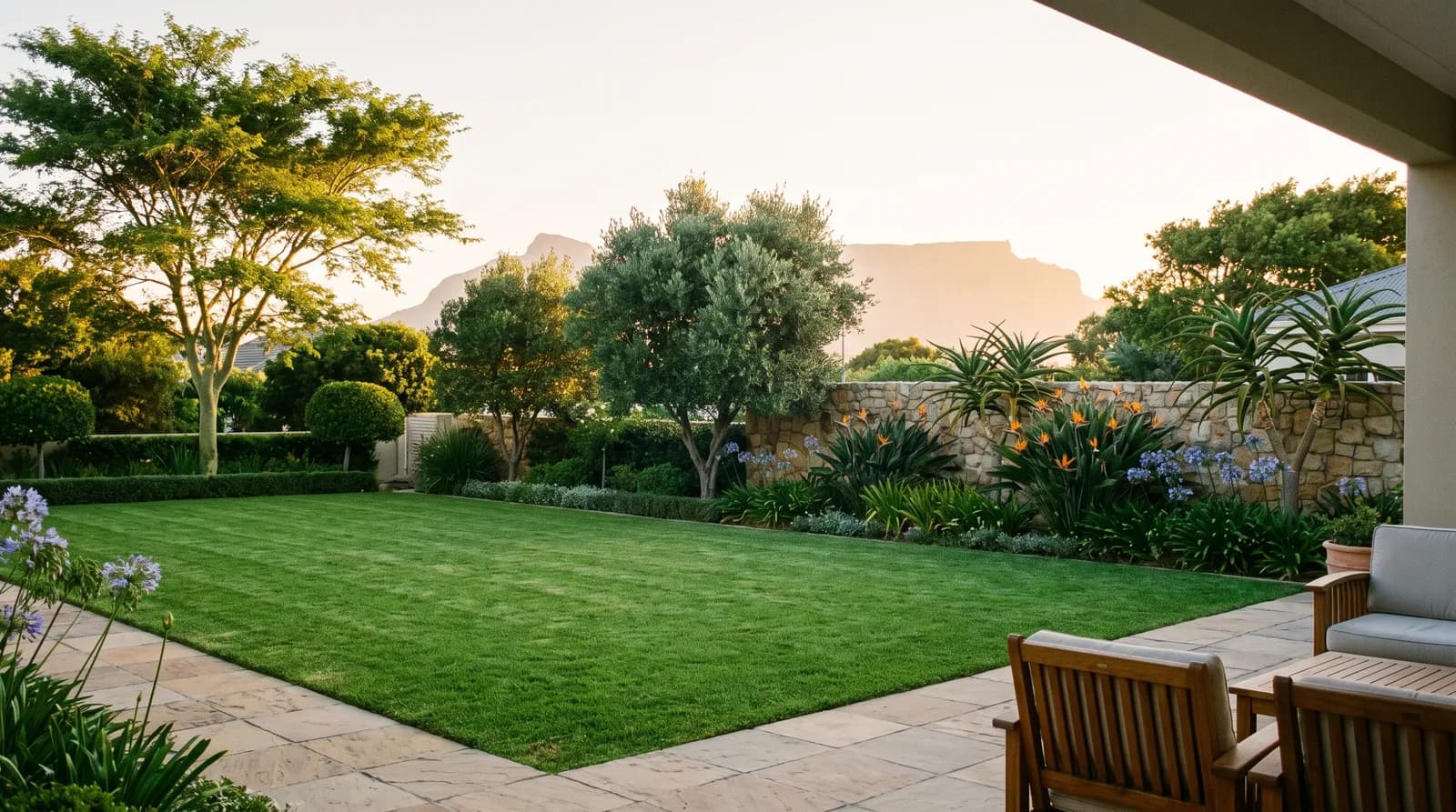 A beautifully manicured Cape Town garden after professional tree service